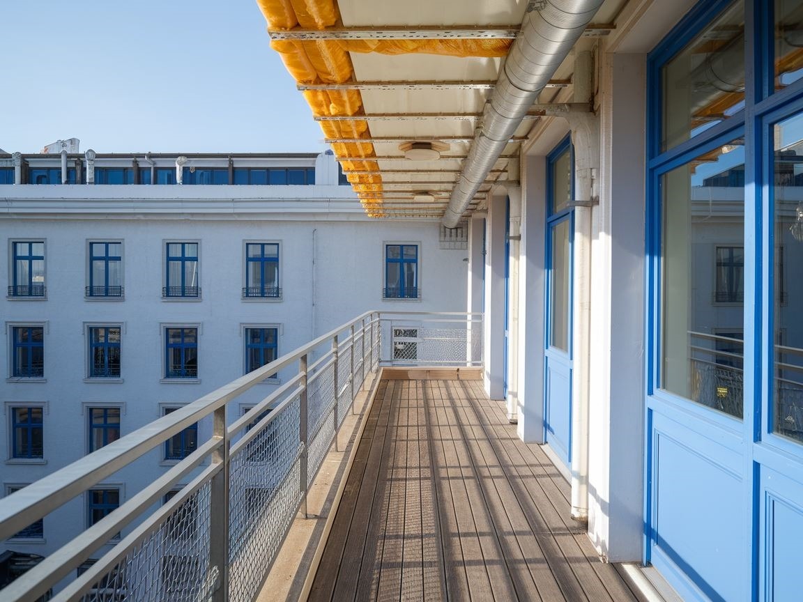 Balkon w bloku z poprawną izolacją