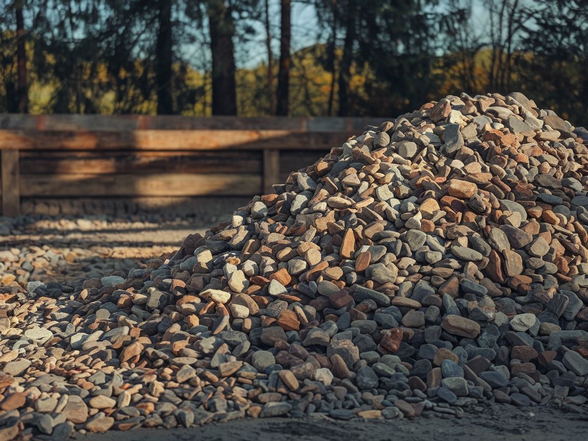 Naturalna tekstura żwiru płukanego
