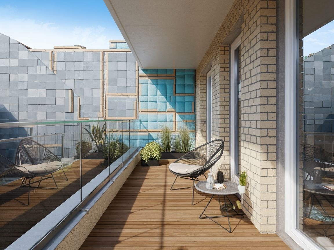 Nowoczesny balkon z odpowiednią izolacją
