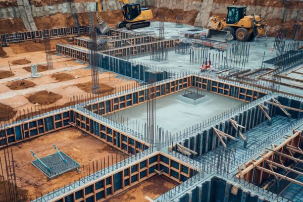 Schemat techniczny fundamentów pośrednich i bezpośrednich
