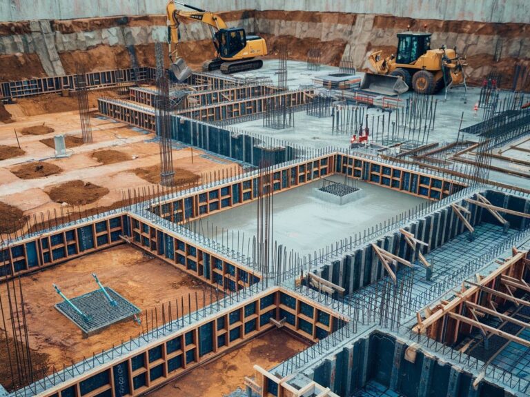 Schemat techniczny fundamentów pośrednich i bezpośrednich