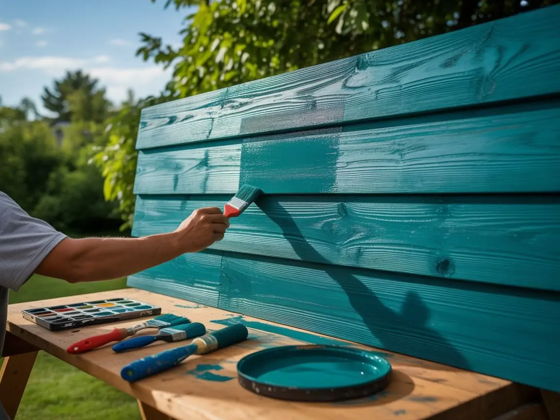 pędzel i deska elewacyjna